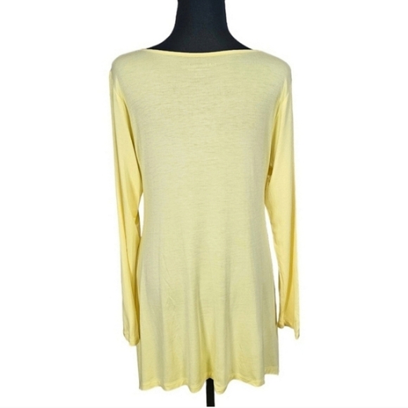 Soft Surroundings Petite Scoop Neck Blouse Sz Medium Viscose Long Sleeve Light - Picture 5 of 13